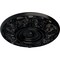 Ekena Millwork Whitman Ceiling Medallion (For Canopies up to 3 3/4"), Hand-Painted Jet Black, 13"OD x 1 3/8"P CM13WHBLF - alternate 2